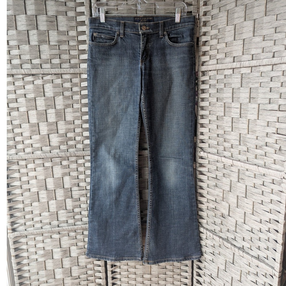 Vtg Y2K Juicy Couture Jeans Dark Wash‎ Bootcut Flare Denim Womens Sz 29 Low Rise